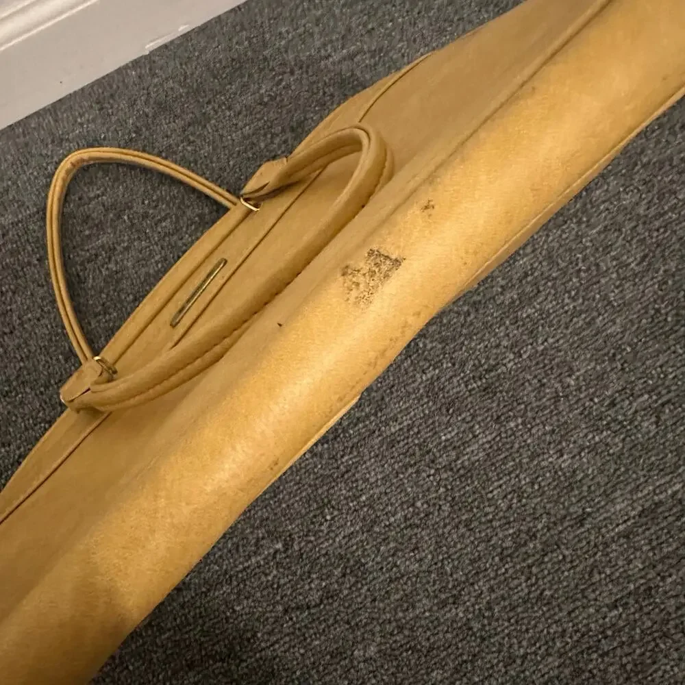 Samsonite Silhouette yellow vinyl carry-on bag